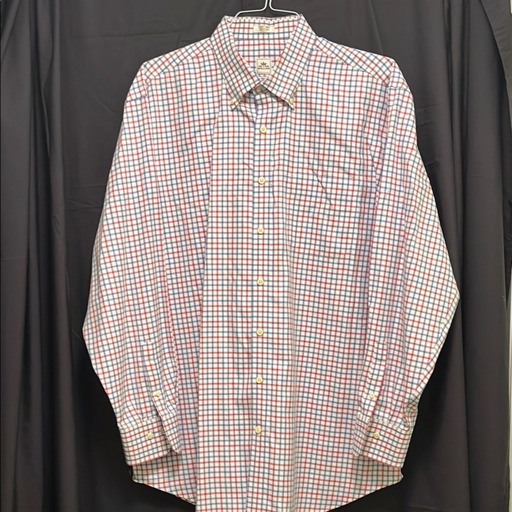 Peter Millar Men's XL 100% Cotton Multicolor Check, Long Slv Button-down Shirt